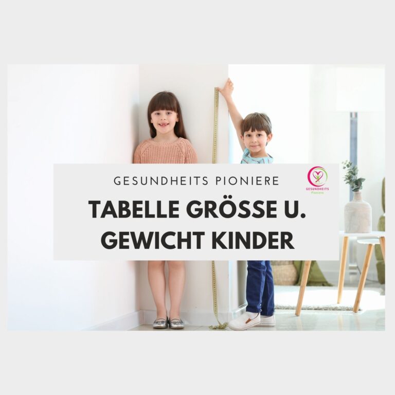 Tabelle Größe und Gewicht Kinder