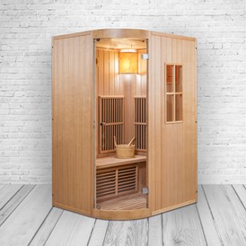 Infrarotsauna kaufen &ndash; Kombikabine mit Saunaofen und Infrarotstrahlern